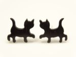 Ohrstecker Motiv Katze laufend