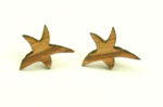 Ohrstecker Stern Motiv aus Rosenholz