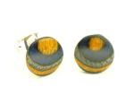 Holzohrstecker color dunkel 1cm