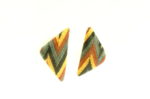 Holzohrstecker coloriertes Holz