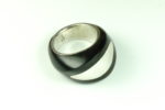 Ebenholz Ring mit Silbereinlage